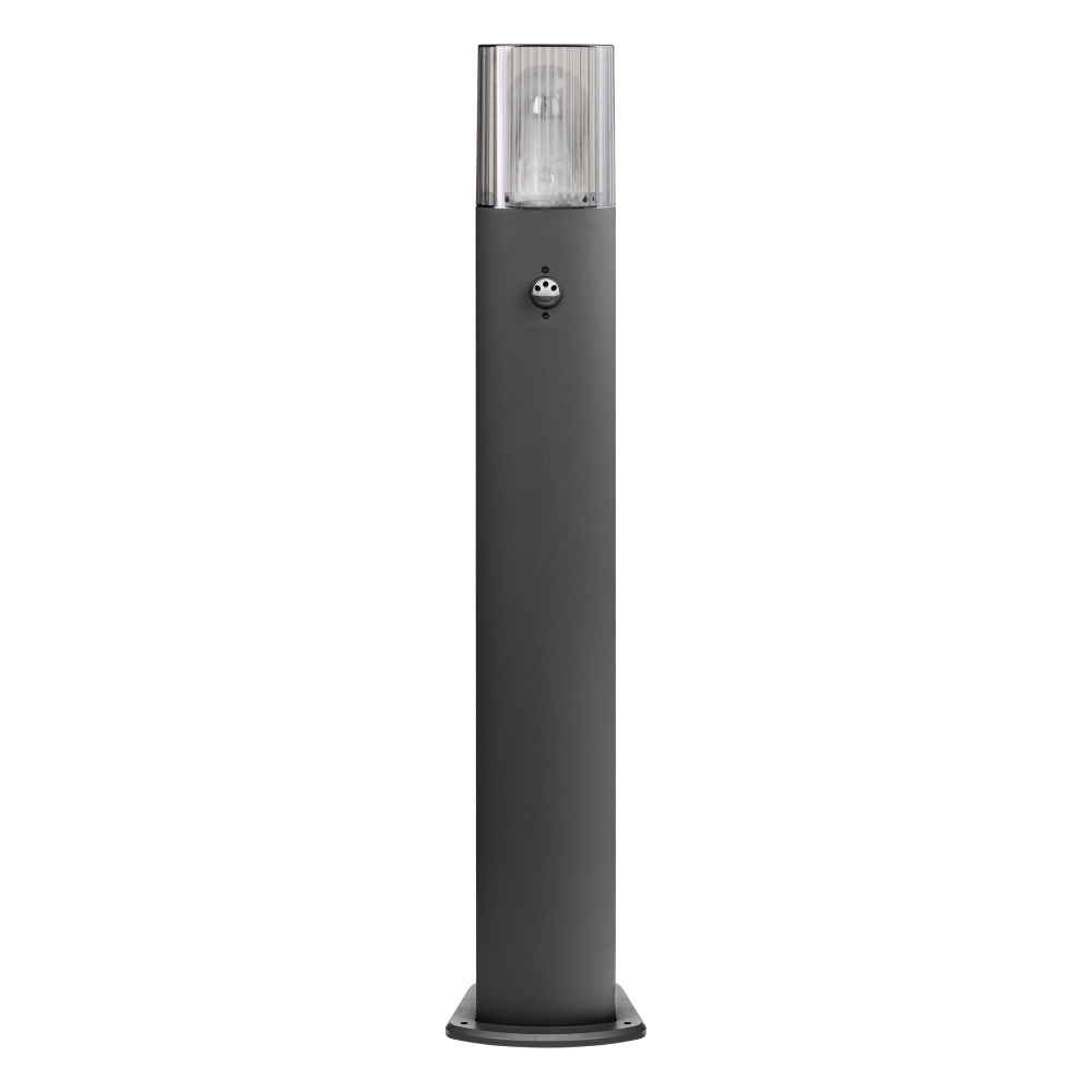 PEONIA Bollard garden luminaire with motion sensor, E27, max. 15W, IP54, 75 cm, black