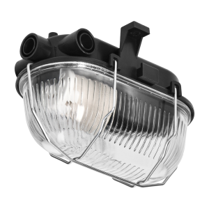 BODRUM Bulkhead fixture,E27, max. 15W, IP54, glass lampshade, steel cover, black