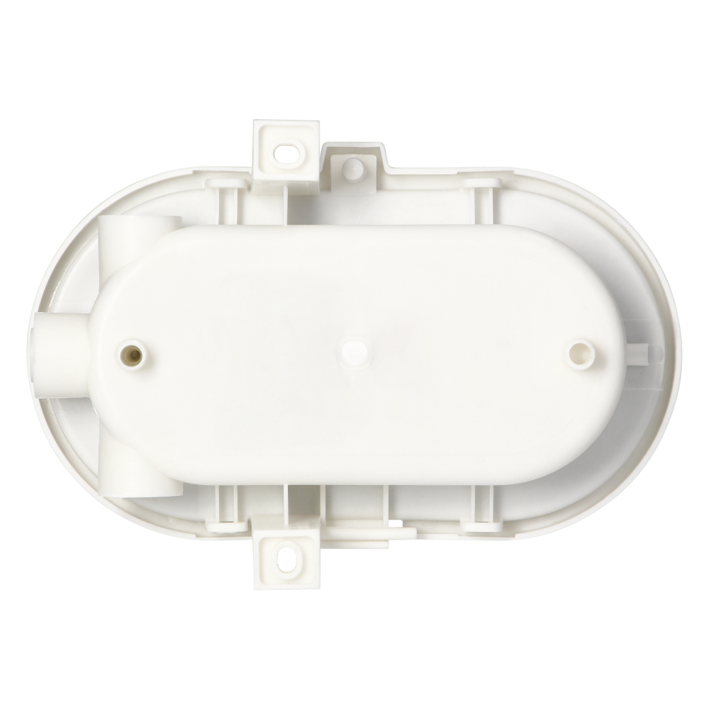 SOTOA Bulkhead fixture, E27, max. 15W, IP54, glass lampshade, plastic cover, white