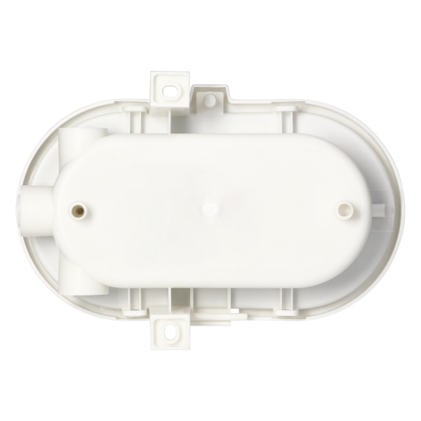 SOTOA Bulkhead fixture, E27, max. 15W, IP54, glass lampshade, plastic cover, white