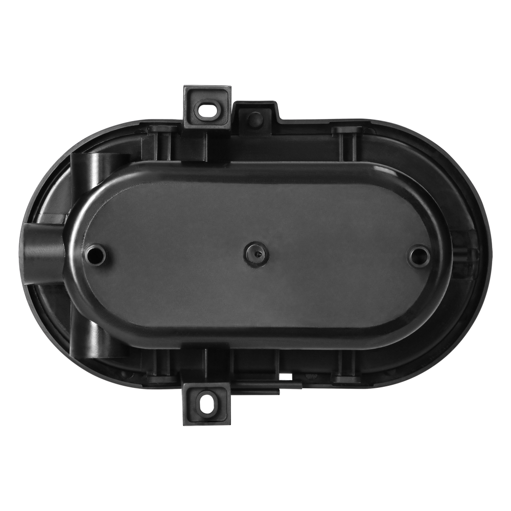 SOTOA Bulkhead fixture, E27, max. 15W, IP54, glass lampshade, plastic cover, black