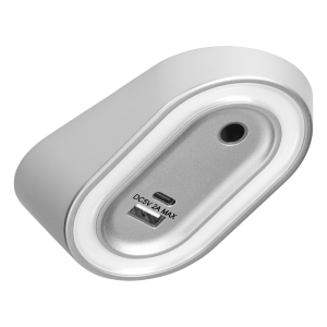 AGRA LED under-cabinet lamp 2.5W, 80lm, 4000K, with touchless switch and USB A+C charging function, grey