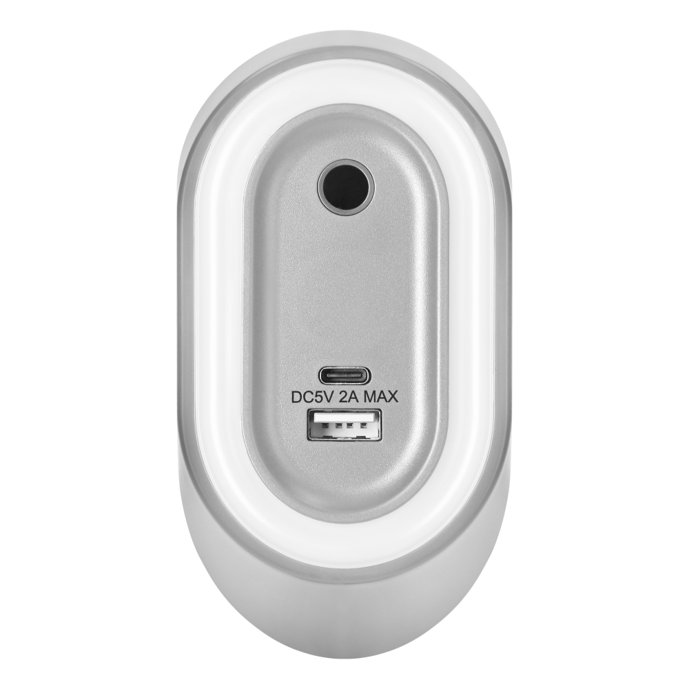 AGRA LED under-cabinet lamp 2.5W, 80lm, 4000K, with touchless switch and USB A+C charging function, grey