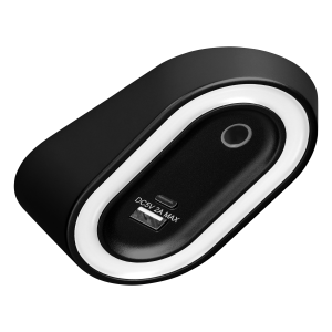 AGRA lampka podszafkowa LED 2,5W, 80lm, 4000K, z włącznikiem bezdotykowym i funkcją ładowania USB A+C, czarna