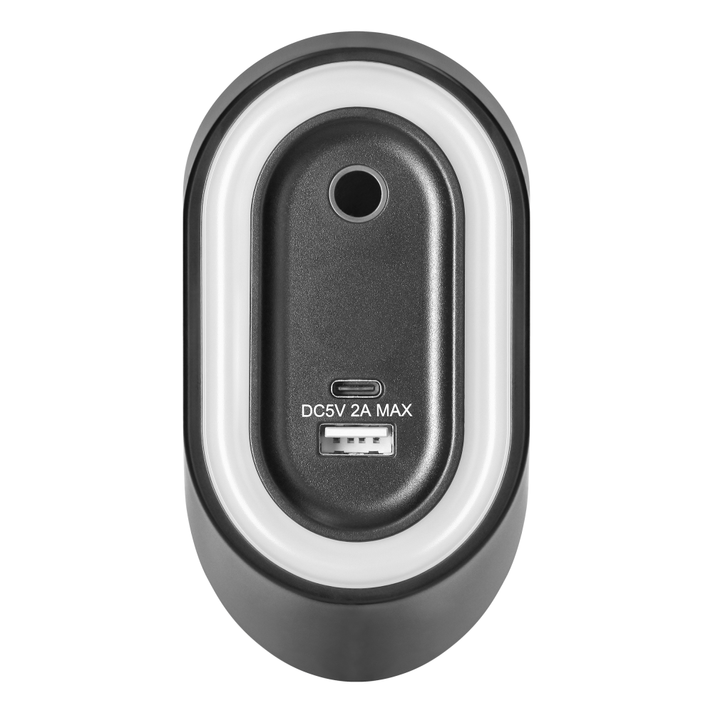 AGRA LED under-cabinet lamp 2.5W, 80lm, 4000K, with touchless switch and USB A+C charging function, black