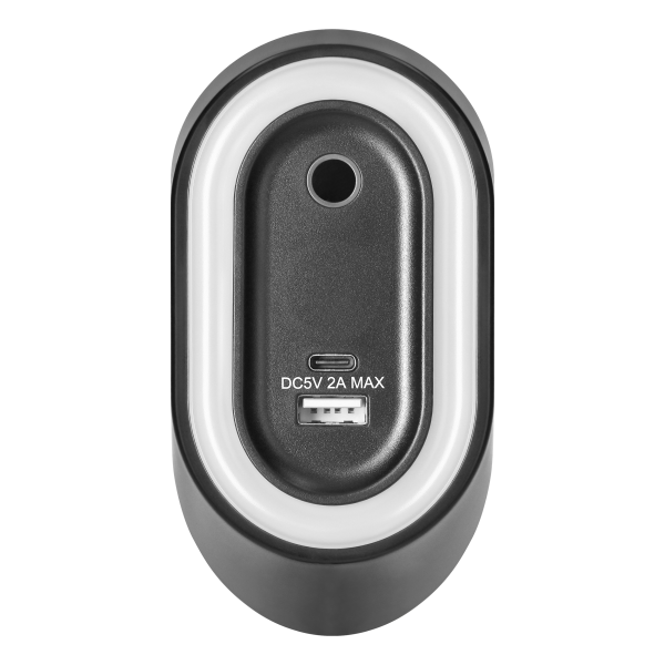 AGRA lampka podszafkowa LED 2,5W, 80lm, 4000K, z włącznikiem bezdotykowym i funkcją ładowania USB A+C, czarna