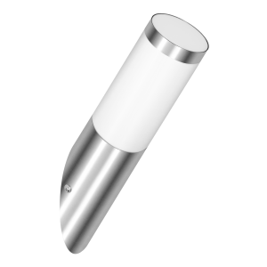 EDERA garden luminaire, E27, max. 15W, IP44, angled, stainless steel
