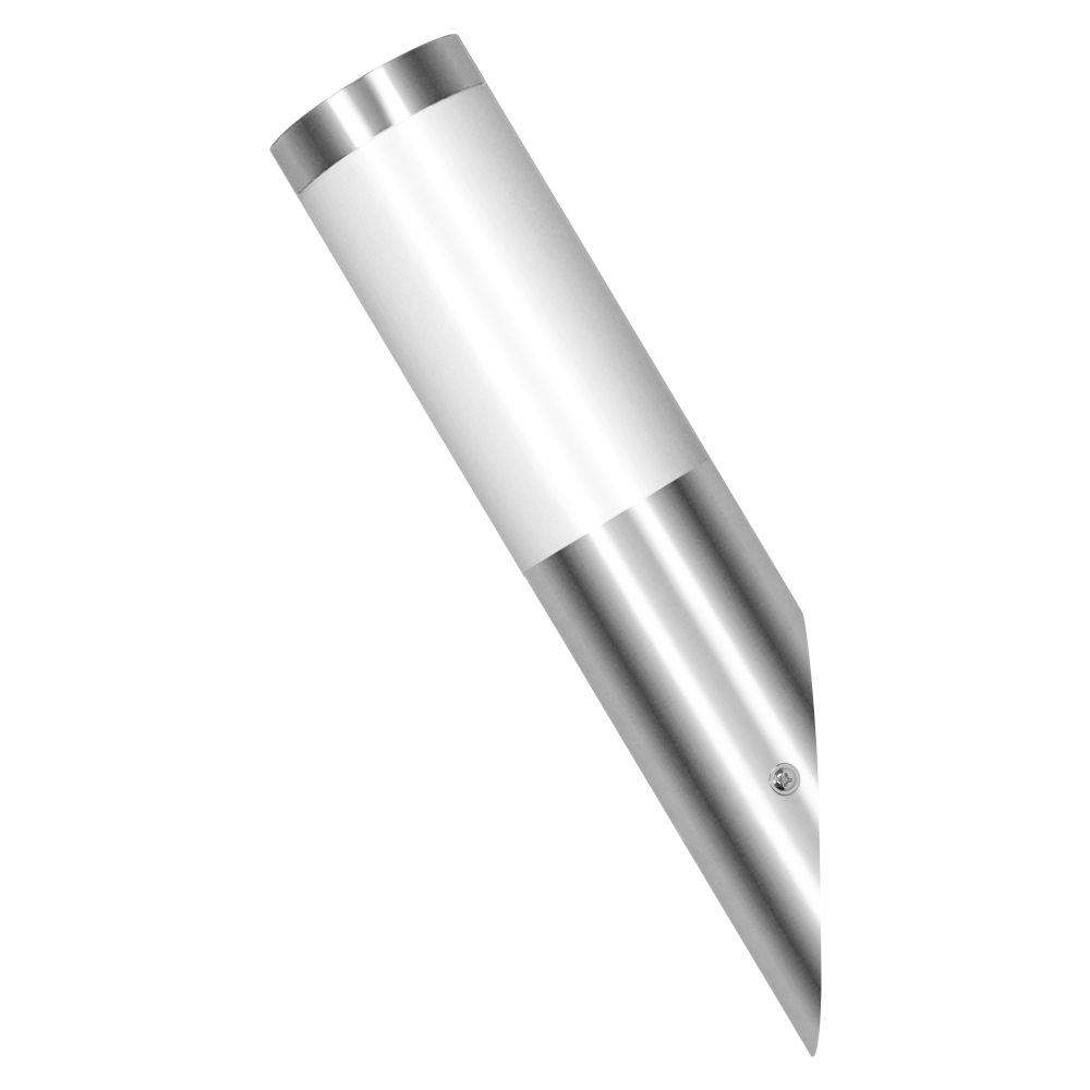 EDERA garden luminaire, E27, max. 15W, IP44, angled, stainless steel