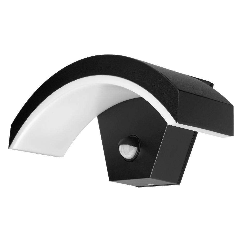 PILEA LED 9W, garden lamp with PIR motion sensor, 700lm, IP54, 4000K, black