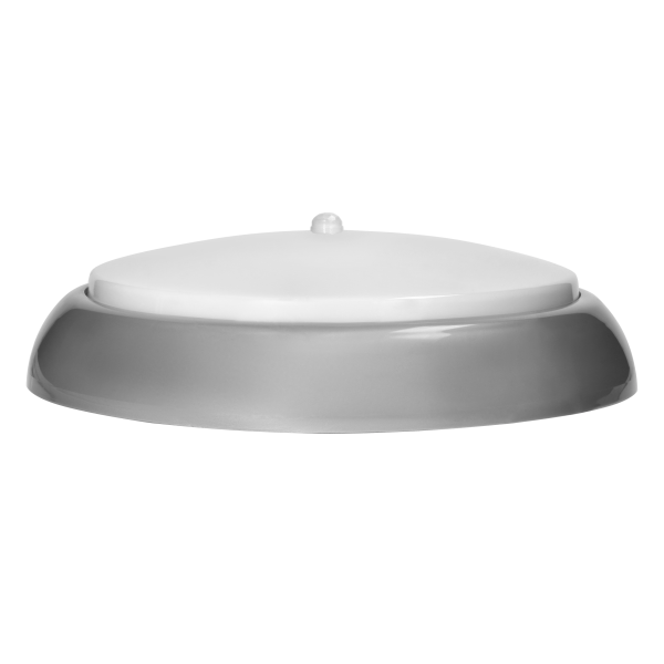 KOKO LED luminaire with PIR motion sensor, 12W, 3000K, 1100lm, silver-polypropylene, matt PC diffuser, IP44, IK10 KOKO LED luminaire with PIR motion sensor, 12W, 3000K, 1100lm, silver-polypropylene, matt PC diffuser, IP44, IK10