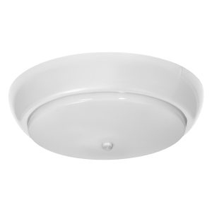 KOKO LED luminaire with PIR motion sensor, 18W, 4000K, 1800lm, white-polypropylene, matt PC diffuser, IP44, IK10