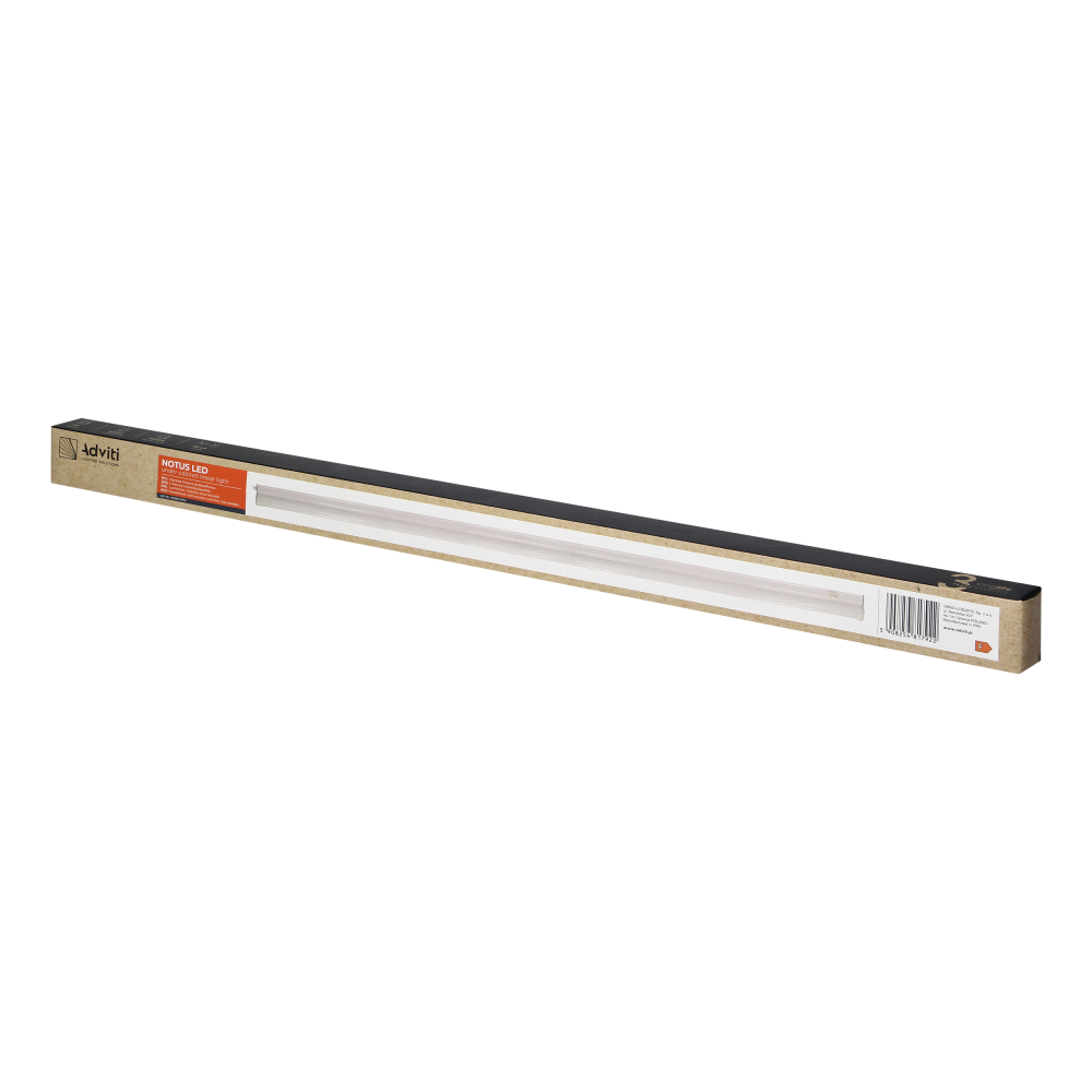 NOTUS LED 7W linear fixture for installation under the cabinet, 630lm, 4000K, 2-pin plug, ON/OFF switch,