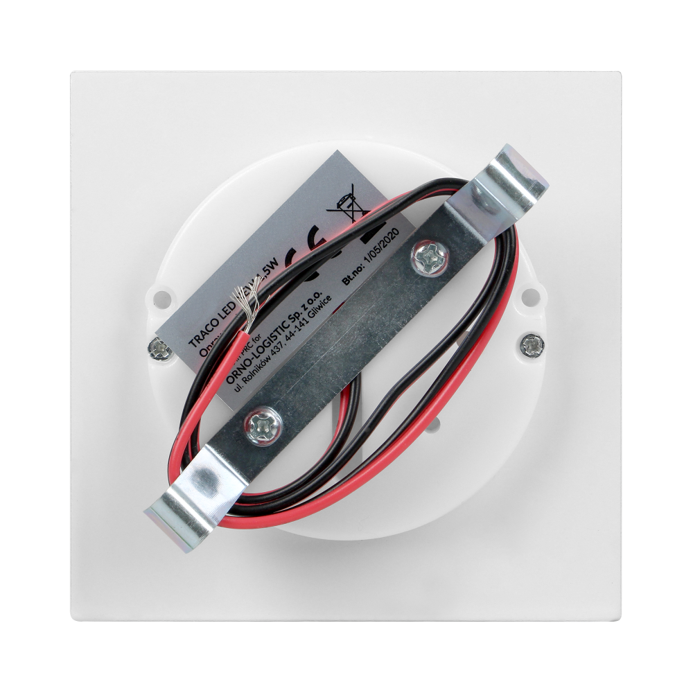 TRACO LED 1.5W flush-mounted staircase light fitting, 12VDC, 30lm, 4000K, white, innovative installation
