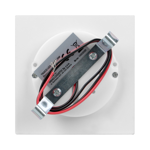 TRACO LED 1.5W flush-mounted staircase light fitting, 12VDC, 30lm, 4000K, white, innovative installation TRACO LED 1.5W flush-mounted staircase light fitting, 12VDC, 30lm, 4000K, white, innovative installation