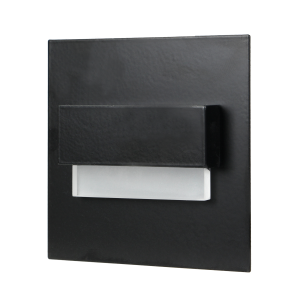 TRACO LED NEW 1,5W, recessed step light, 12VDC, 30lm, 3000K, black, innovative mounting method