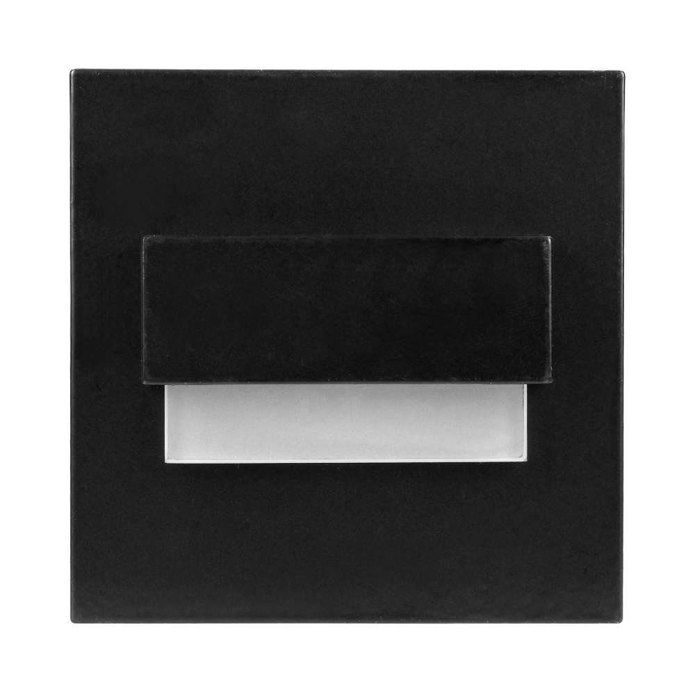 TRACO LED NEW 1,5W, recessed step light, 12VDC, 30lm, 3000K, black, innovative mounting method