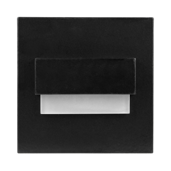 TRACO LED NEW 1,5W, recessed step light, 12VDC, 30lm, 3000K, black, innovative mounting method TRACO LED NEW 1,5W, recessed step light, 12VDC, 30lm, 3000K, black, innovative mounting method