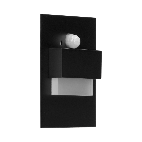 TRACO LED NEW 1,5W, recessed step light, 12VDC, 30lm, 3000K, black, motion and twilight sensors TRACO LED NEW 1,5W, recessed step light, 12VDC, 30lm, 3000K, black, motion and twilight sensors