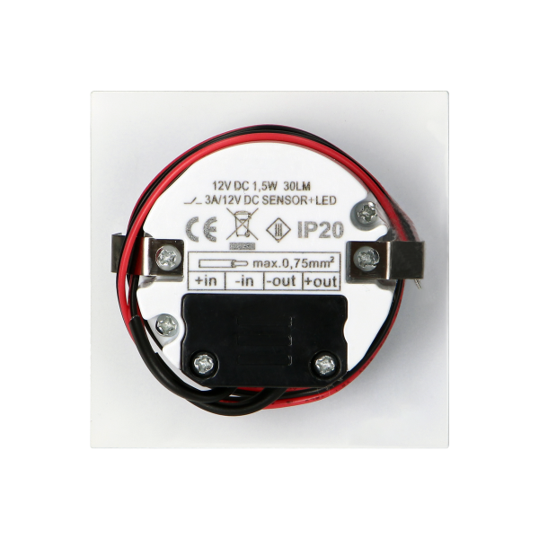 TRACO LED NEW 1,5W, recessed step light, 12VDC, 30lm, 3000K, white, motion and twilight sensors TRACO LED NEW 1,5W, recessed step light, 12VDC, 30lm, 3000K, white, motion and twilight sensors
