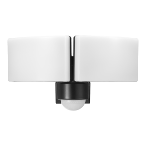 TOS DUO LED 2x20W podwójny naświetlacz ogrodowy z PIR, 2x1600lm, IP65, 4000K, PC, czarny