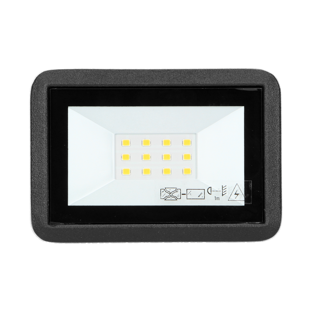 BULLED 10W floodlight 800lm, IP65, 4000K, aluminium + glass