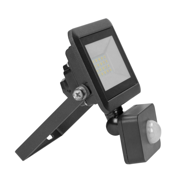 BULLED S 20W floodlight with PIR sensor 1600lm, IP44, 4000K, Alu+glass BULLED S 20W floodlight with PIR sensor 1600lm, IP44, 4000K, Alu+glass