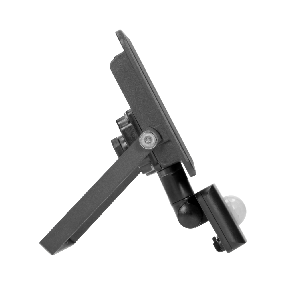 BULLED S 30W floodlight with PIR, 2400lm, IP44, 4000K, aluminium + glass