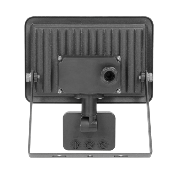 BULLED S 30W floodlight with PIR, 2400lm, IP44, 4000K, aluminium + glass BULLED S 30W floodlight with PIR, 2400lm, IP44, 4000K, aluminium + glass