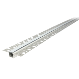 Aluminum profile for LED strips, 2 m, recessed into plasterboard, matte glass, set of 20