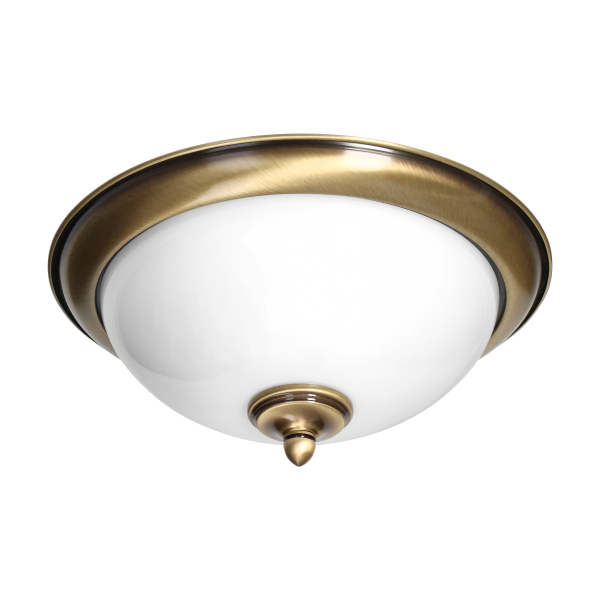 PONTUS ceiling light, 2xE14, 2x40W, metal, patinated brass, glass lampshade PONTUS ceiling light, 2xE14, 2x40W, metal, patinated brass, glass lampshade