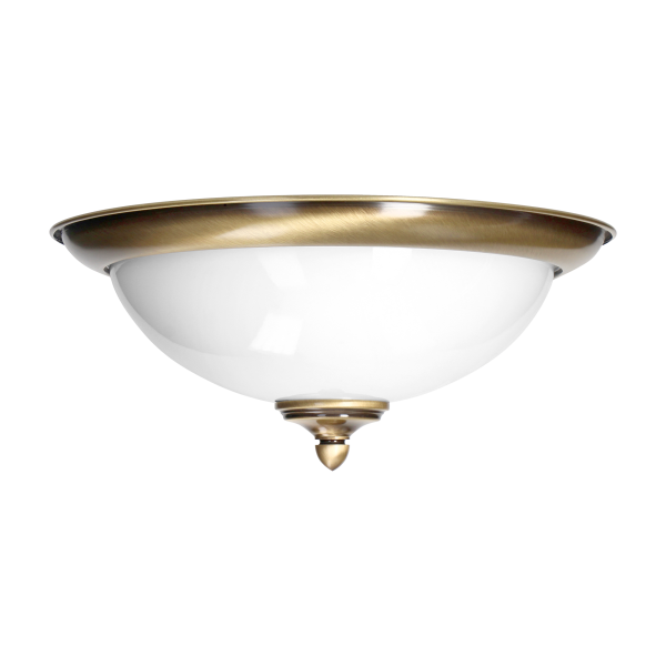PONTUS ceiling light, 2xE14, 2x40W, metal, patinated brass, glass lampshade PONTUS ceiling light, 2xE14, 2x40W, metal, patinated brass, glass lampshade