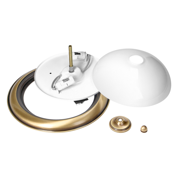 PONTUS ceiling light, 2xE14, 2x40W, metal, patinated brass, glass lampshade PONTUS ceiling light, 2xE14, 2x40W, metal, patinated brass, glass lampshade