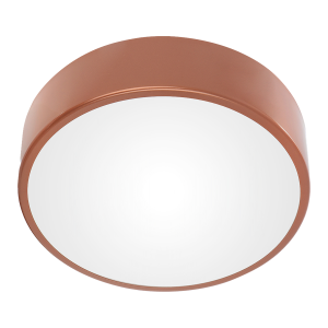 OVO ceiling light 2xE27, 2x24W, copper steel, matt glass diffuser, IP20, Ø 300
