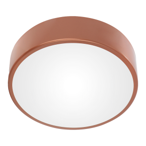 OVO ceiling light 2xE27, 2x24W, copper steel, plastic matt diffuser, IP54, Ø 300