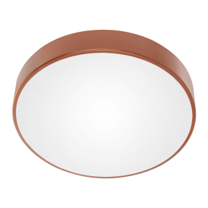 OVO ceiling light 5xE27, 5x24W, copper steel, matt glass diffuser, IP20, Ø 600