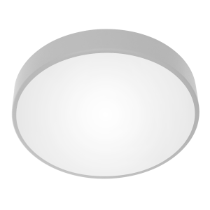 OVO ceiling light 6xE27, 6x24W, gray steel, matt glass diffuser, IP20, Ø 800
