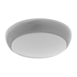 KOKO LED luminaire, 12W, 3000K, 1100lm, silver-polypropylene, matt PC diffuser, IP44, IK10
