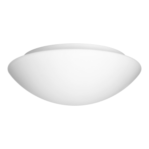 LUBA luminaire 3xE27 with a microwave motion sensor, max. power 3x60W, white-steel, matt glass diffuser, IP44