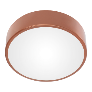 OVO ceiling light 2xE27 with microwave motion sensor, 2x24W, copper steel, matt glass diffuser, IP20, Ø 300