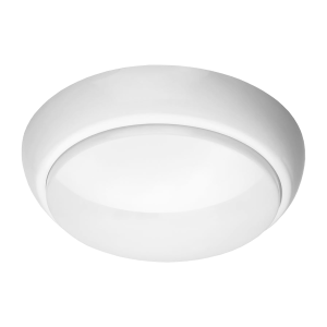 KOKO LED luminaire with microwave motion sensor, 12W, 3000K, 1100lm, white-polypropylene, matt PC diffuser, IP44, IK10