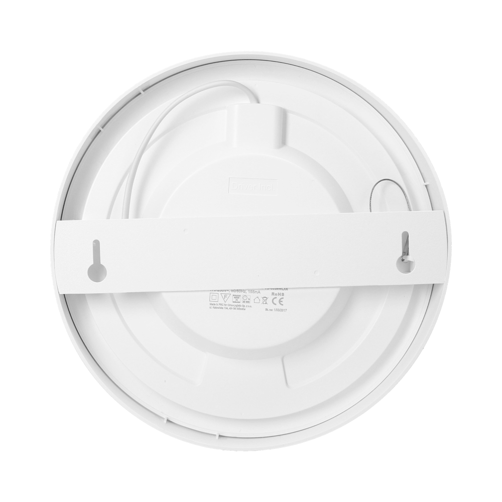 CITY LED 12W downlight, surface-mounted, round, 860lm, 3000K, white, built-in LED driver
