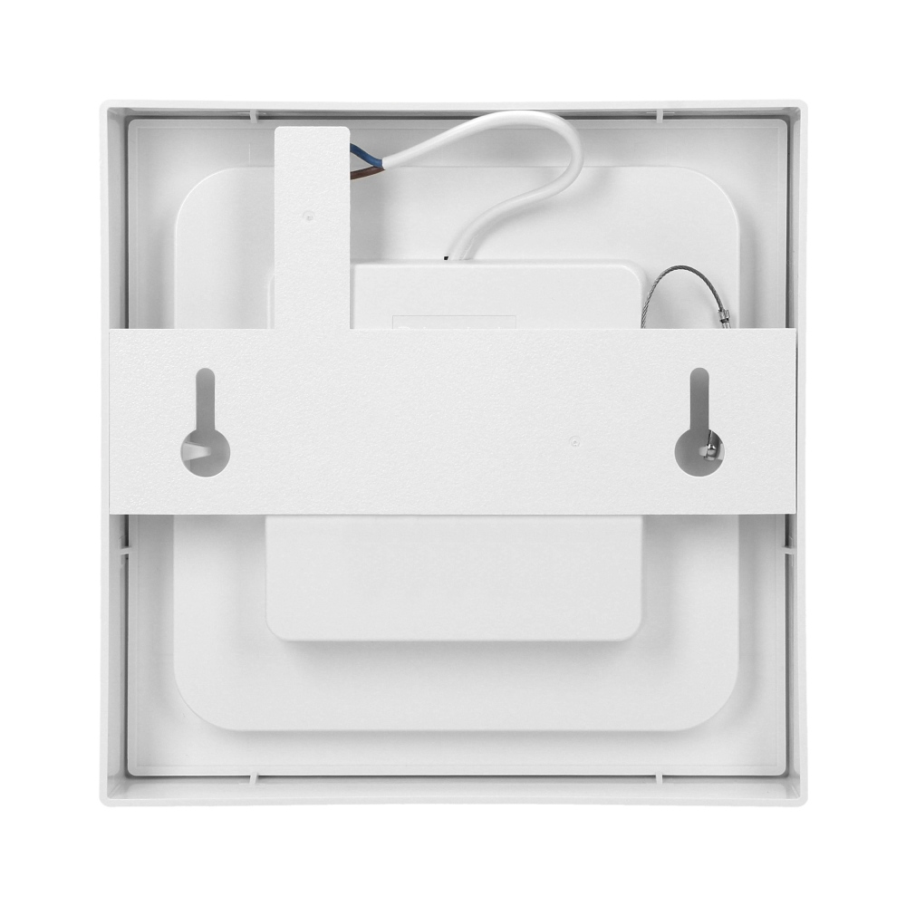 LETI LED 12W, downlight, surface-mounted, square, 800lm, 3000K, white, integrated LED power supply