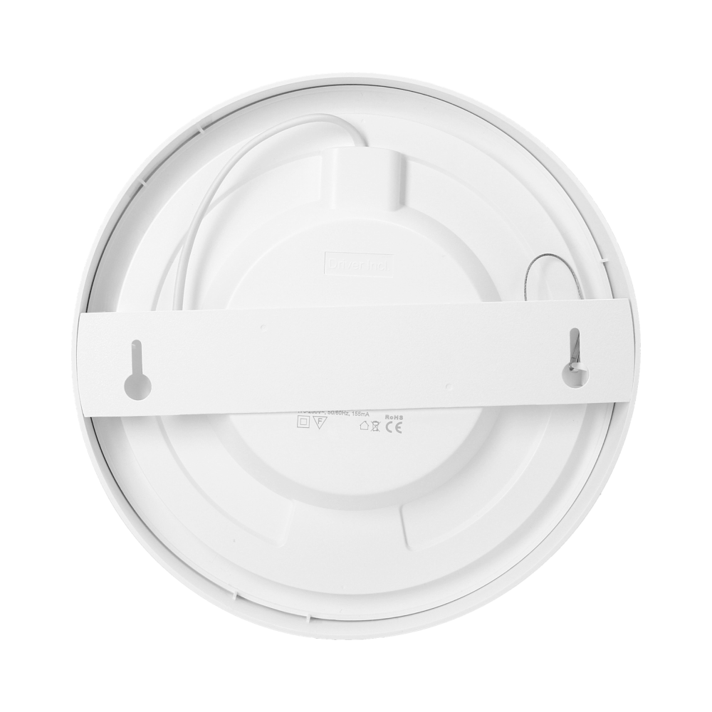 CITY LED 12W downlight, surface mounted, round, 800lm, 3000K, white, inbuilt LED power supply