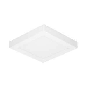 LETI LED 24W downlight, surface mounted, square, 1900lm, 3000K, white, inbuilt LED power supply