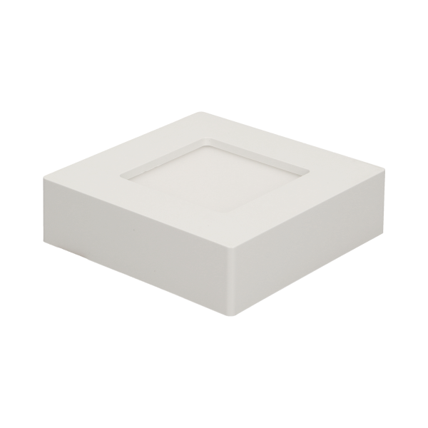 LETI LED 9W downlight, surface mounted, square, 530lm, 3000K, white, inbuilt LED power supply LETI LED 9W downlight, surface mounted, square, 530lm, 3000K, white, inbuilt LED power supply