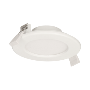 EURUS LED 9W downlight, white flush-mounted, round, 530lm, 3000K, built-in LED driver
