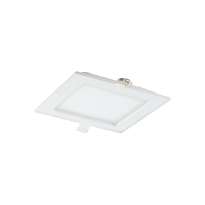 AKMAN LED 9W downlight flush-mounted, square, 530lm, 3000K, white, build-in LED driver