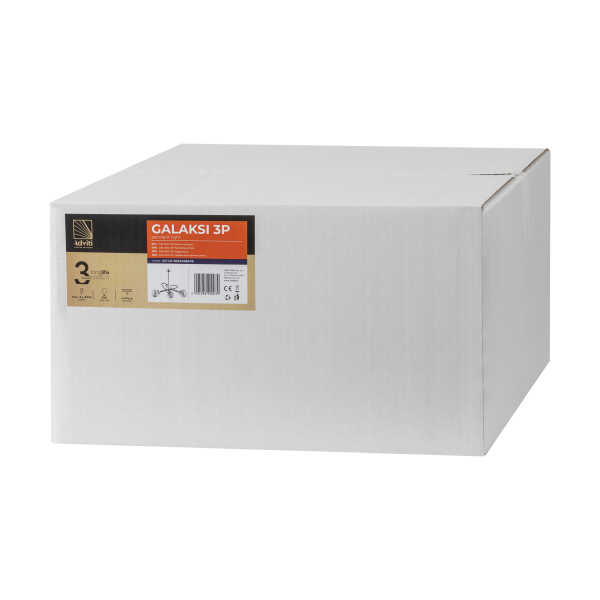 GALAKSI 3P, lampa wisząca, E14  max. 3x 40W, chrom GALAKSI 3P, lampa wisząca, E14  max. 3x 40W, chrom
