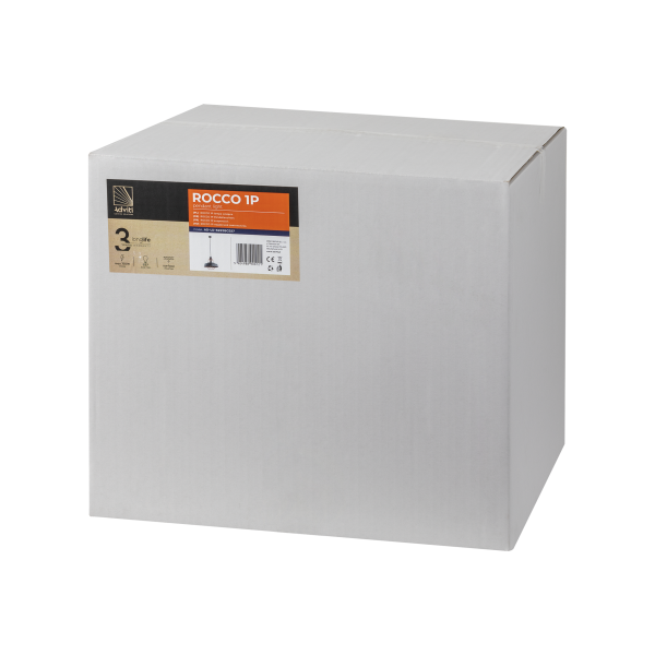 ROCCO 1P, lampa wisząca, E27 max. 60W, czarna, miedziana ROCCO 1P, lampa wisząca, E27 max. 60W, czarna, miedziana