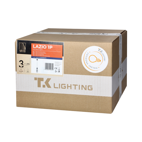 LAZIO 1P, pendant lamp, E27 max.15W, black LAZIO 1P, pendant lamp, E27 max.15W, black